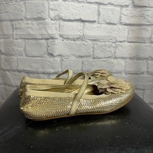 Girls Stride Rite Gold Flats